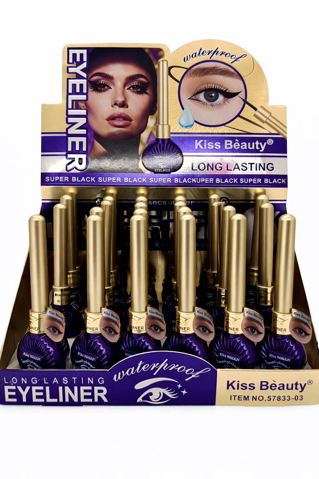Delineador liquido a prueba de agua Kiss Beauty